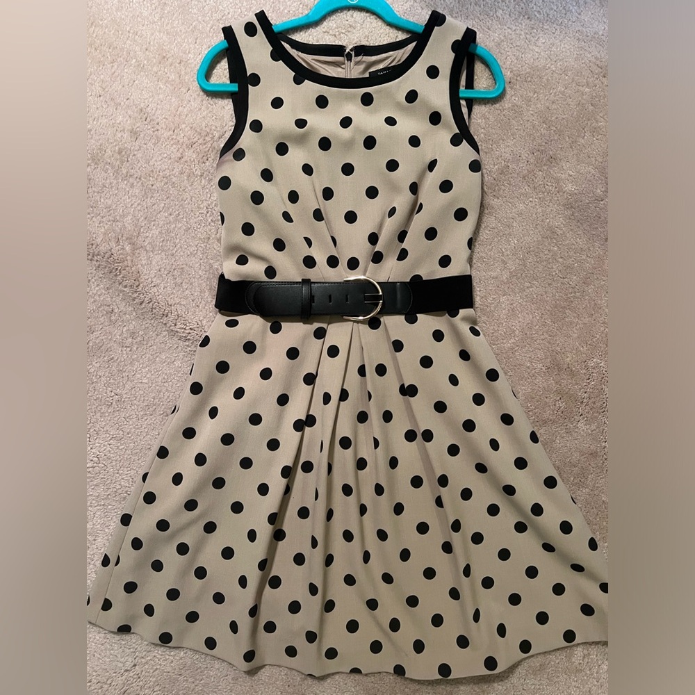 Tahari Arthur S Levine Polka Dot Dress Size 8